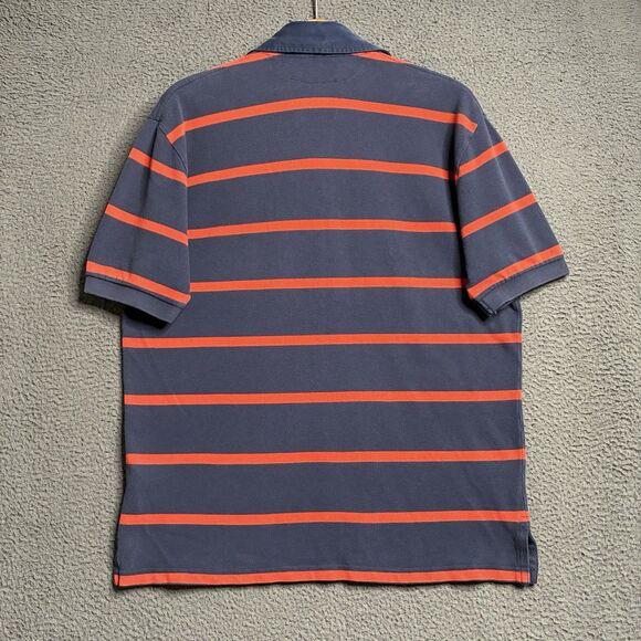 Polo Ralph Lauren Mens Large Striped Short Sleeve Rugby Arm Gussets Y2K Preppy - Picture 4 of 14